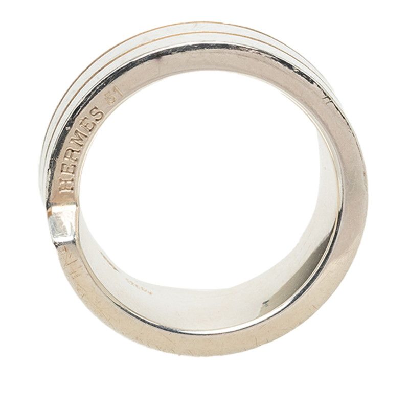 Hermes Italique Ring 51 Silver — view 6