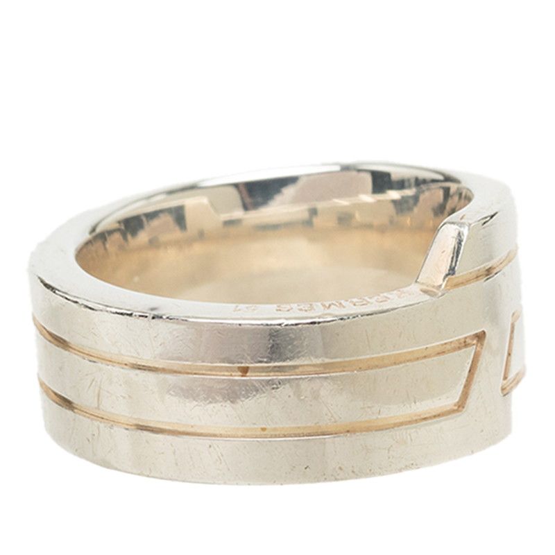 Hermes Italique Ring 51 Silver — view 4