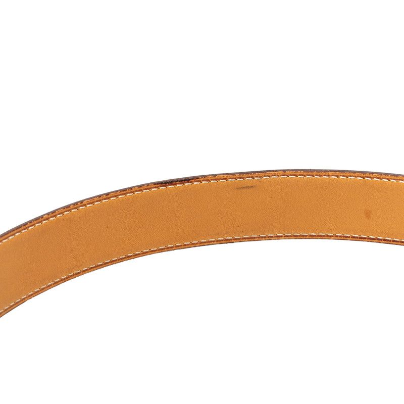 Hermes Constance Reversible Belt Black Gold Leather — view 5