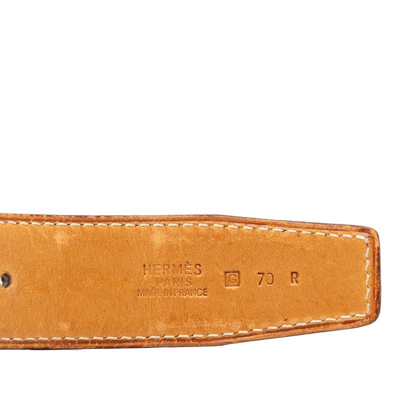 Hermes Constance Reversible Belt Black Gold Leather — view 6