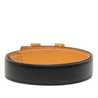 Hermes Constance Reversible Belt Black Gold Leather — view 3