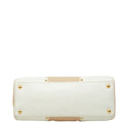 Prada 2-Way Shoulder Bag Beige White Canvas Leather — view 3