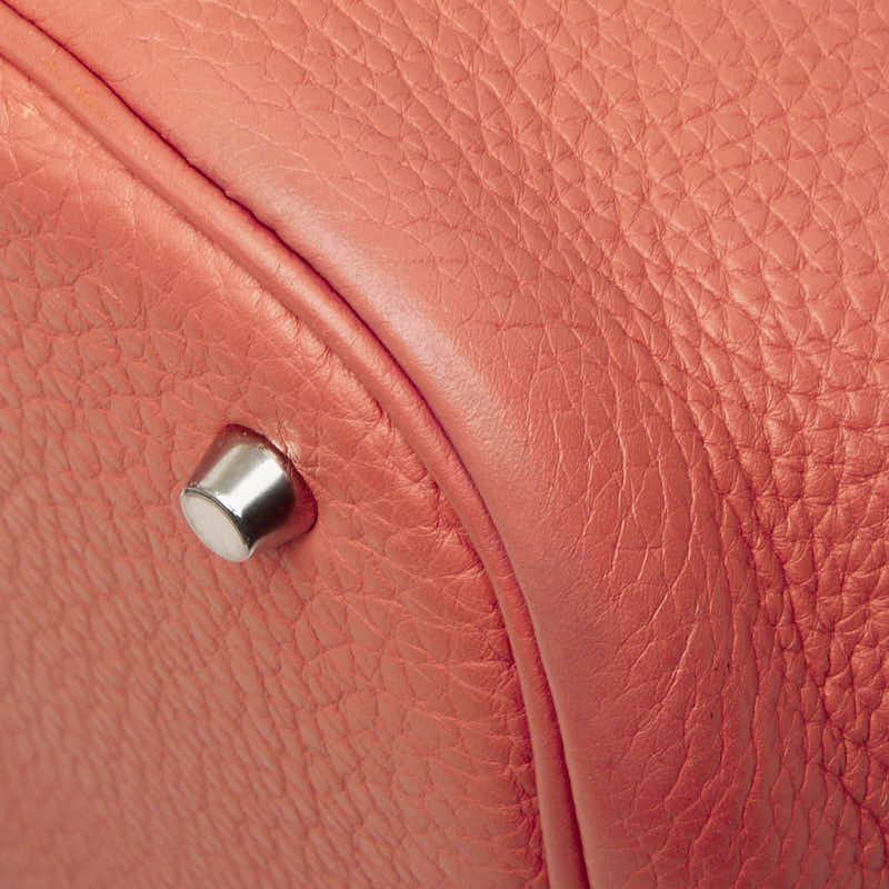 Hermes Picotin Lock GM Handbag Pink Taurillon Clemence — view 6