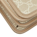 Gucci GG Supreme Crossbody Shoulder Bag Beige Leather — view 5