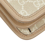 Gucci GG Supreme Crossbody Shoulder Bag Beige Leather — view 8