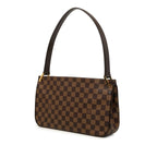 Louis Vuitton Damier Aubagne Bag Brown Leather — view 2