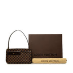 Louis Vuitton Damier Aubagne Bag Brown Leather — view 7