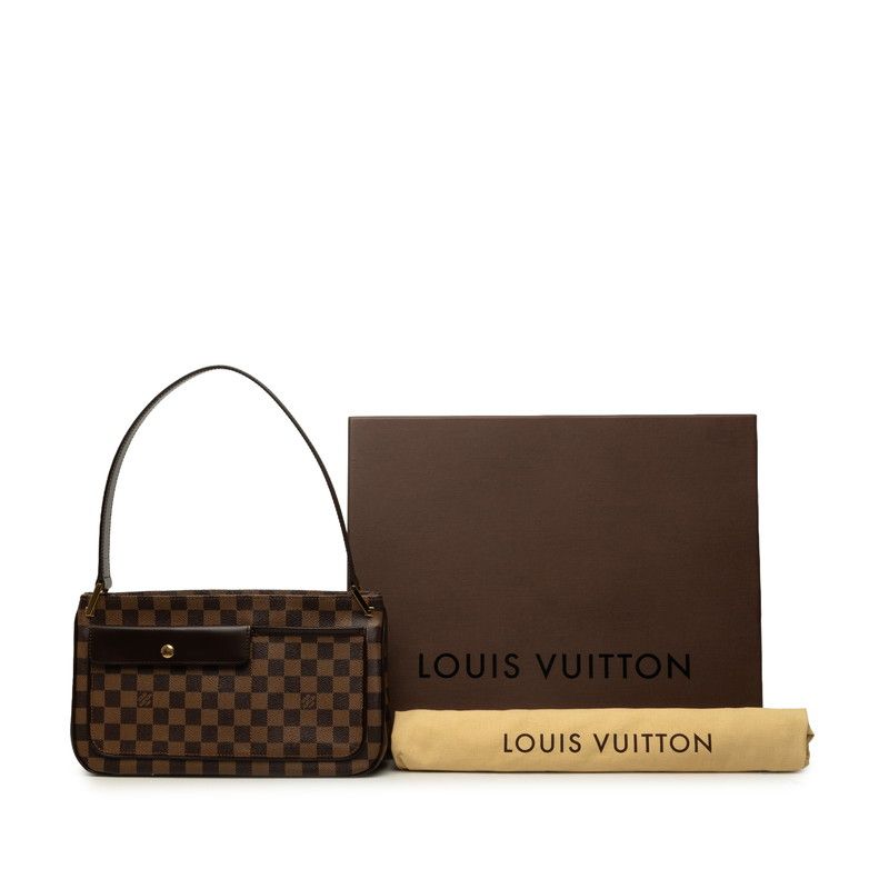 Louis Vuitton Damier Aubagne Bag Brown Leather — view 7