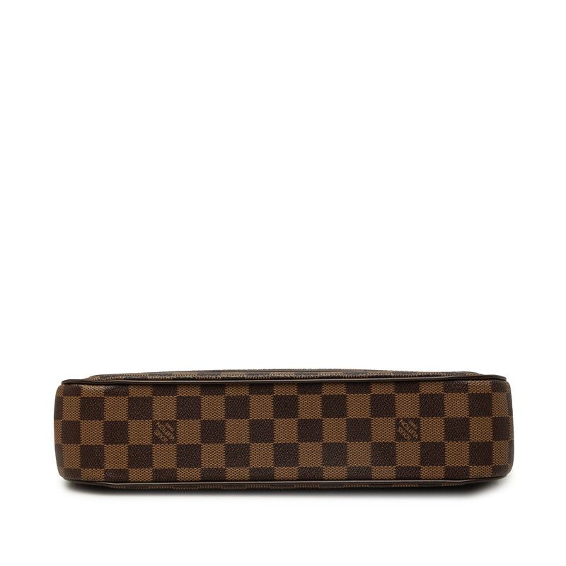 Louis Vuitton Damier Aubagne Bag Brown Leather — view 3