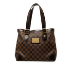 Louis Vuitton Damier Hampstead PM Tote Bag Ebene Brown Leather