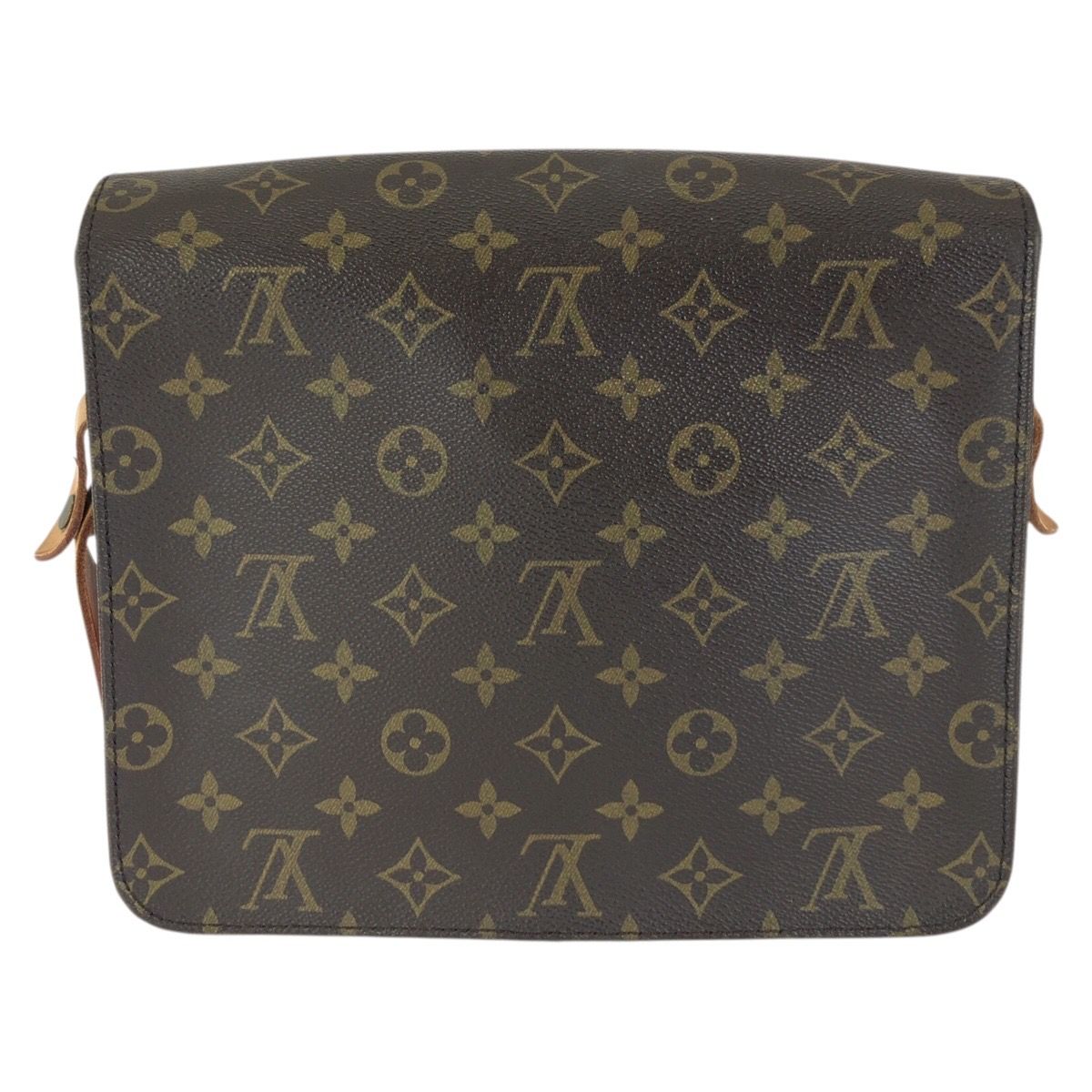 Louis Vuitton Monogram Cartouchiere GM Shoulder Bag Brown Gold Leather — view 2