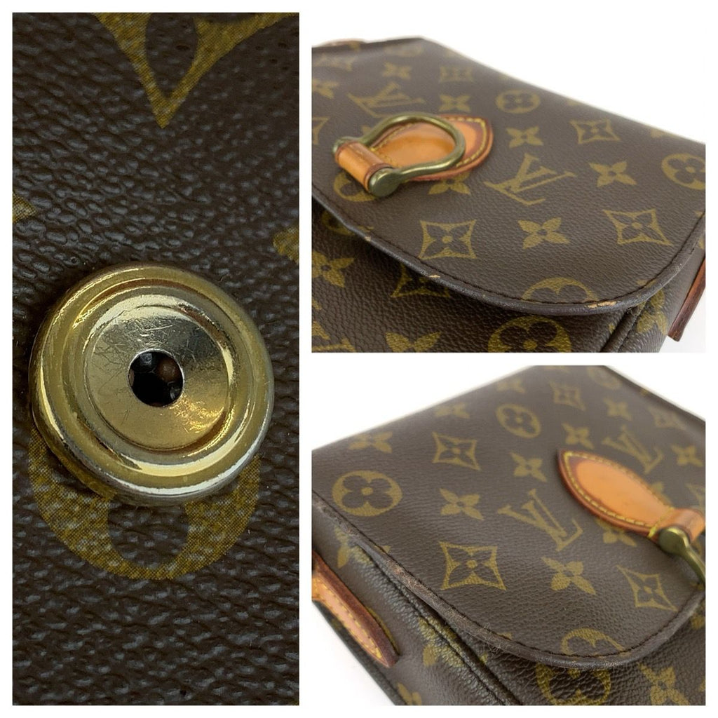 Louis Vuitton Monogram Saint-cloud MM Shoulder Bag Pochette Brown Gold Leather — view 6