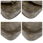 Louis Vuitton Monogram Saint-cloud MM Shoulder Bag Pochette Brown Gold Leather — view 3
