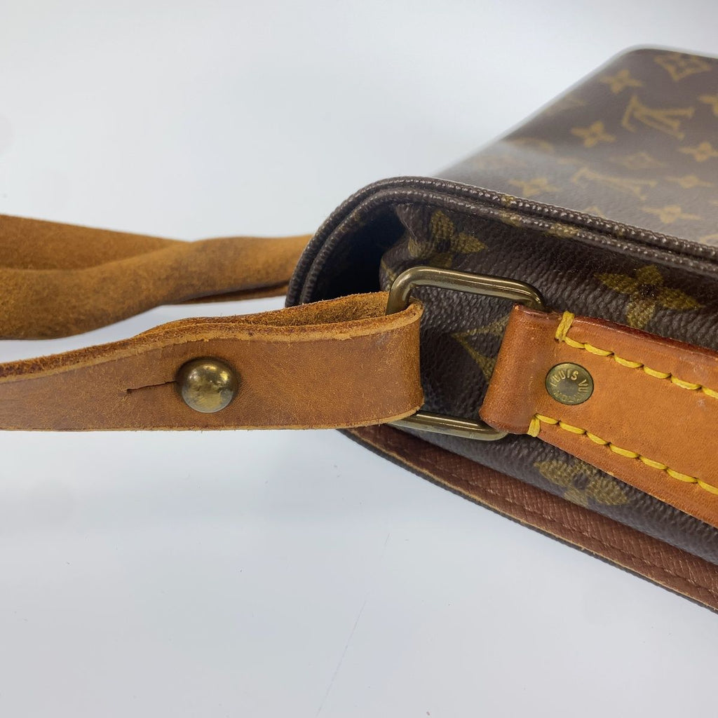 Louis Vuitton Monogram Cartouchiere GM Shoulder Bag Pochette Brown Gold Leather — view 5
