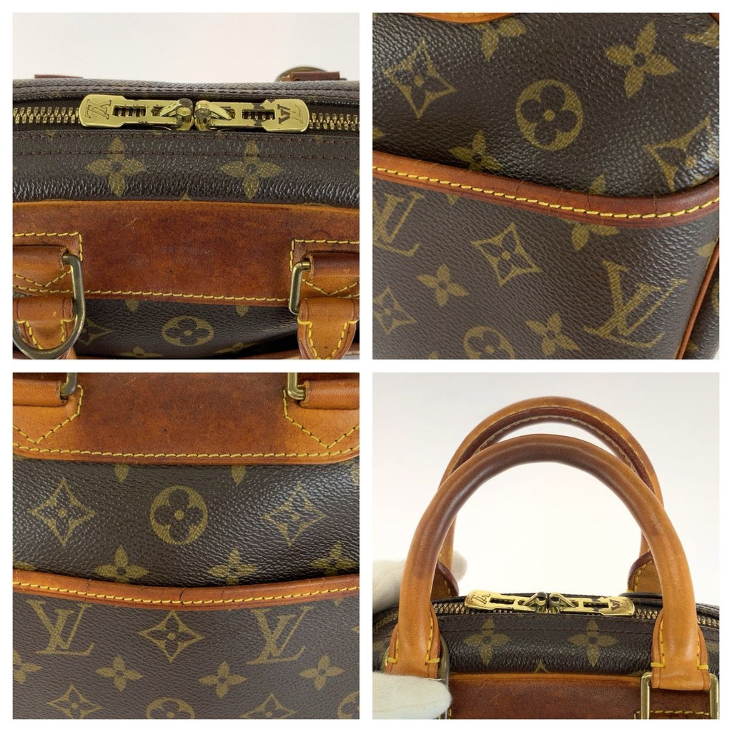 Louis Vuitton Monogram Trouville Handbag Brown Gold Leather — view 6