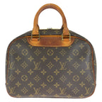 Louis Vuitton Monogram Trouville Handbag Brown Gold Leather — view 2