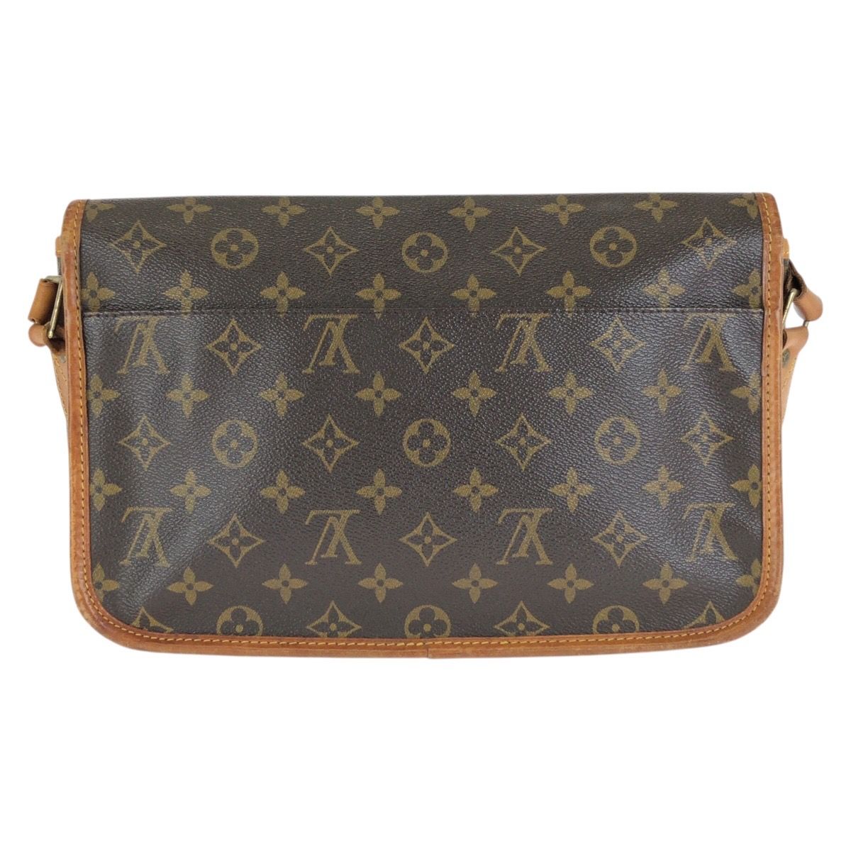 Louis Vuitton Monogram Gibeciere MM Shoulder Bag Brown Gold Leather — view 2