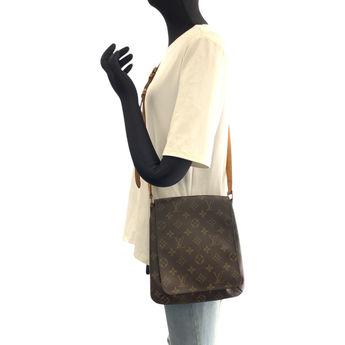 Louis Vuitton Monogram Musette Salsa Shoulder Bag Brown Gold Leather — view 7