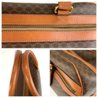 Celine Macadam Boston Bag Brown Gold Leather — view 5
