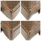 Celine Macadam Boston Bag Brown Gold Leather — view 4