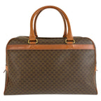 Celine Macadam Boston Bag Brown Gold Leather — view 2