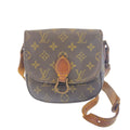 Louis Vuitton Monogram Saint-cloud Shoulder Bag Pochette Brown Leather