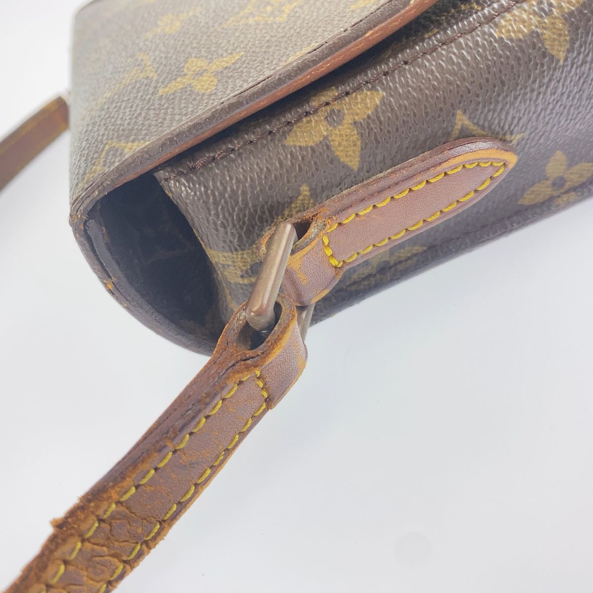 Louis Vuitton Monogram Saint-cloud Shoulder Bag Pochette Brown Leather — view 5