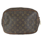 Louis Vuitton Monogram Reporter PM Shoulder Bag Brown Gold Leather — view 2