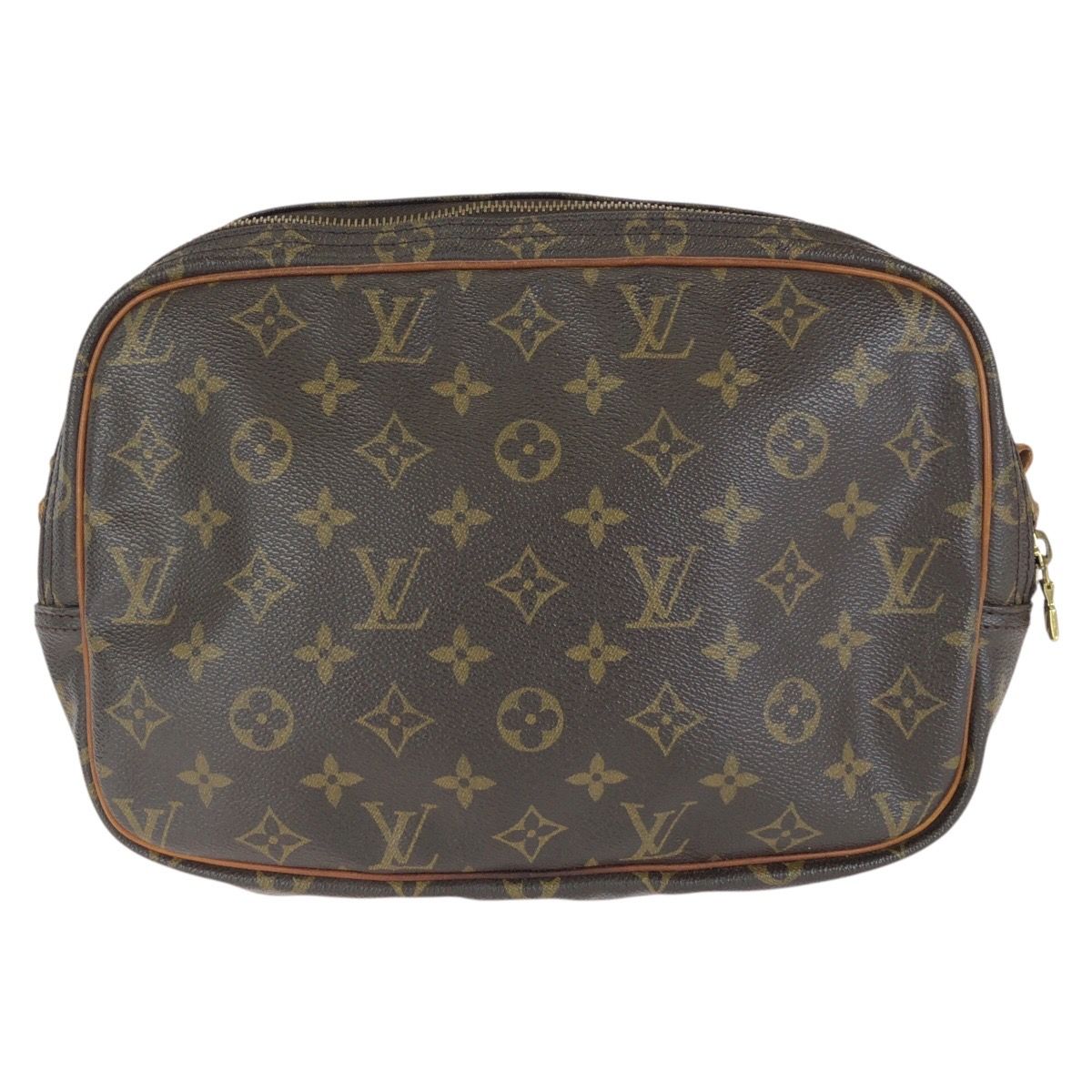Louis Vuitton Monogram Reporter PM Shoulder Bag Brown Gold Leather — view 2