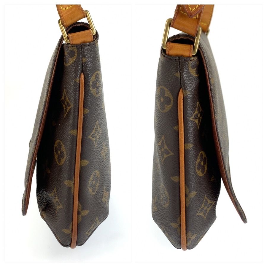 Louis Vuitton Monogram Musette Tango Shoulder Bag Brown Gold Leather — view 7