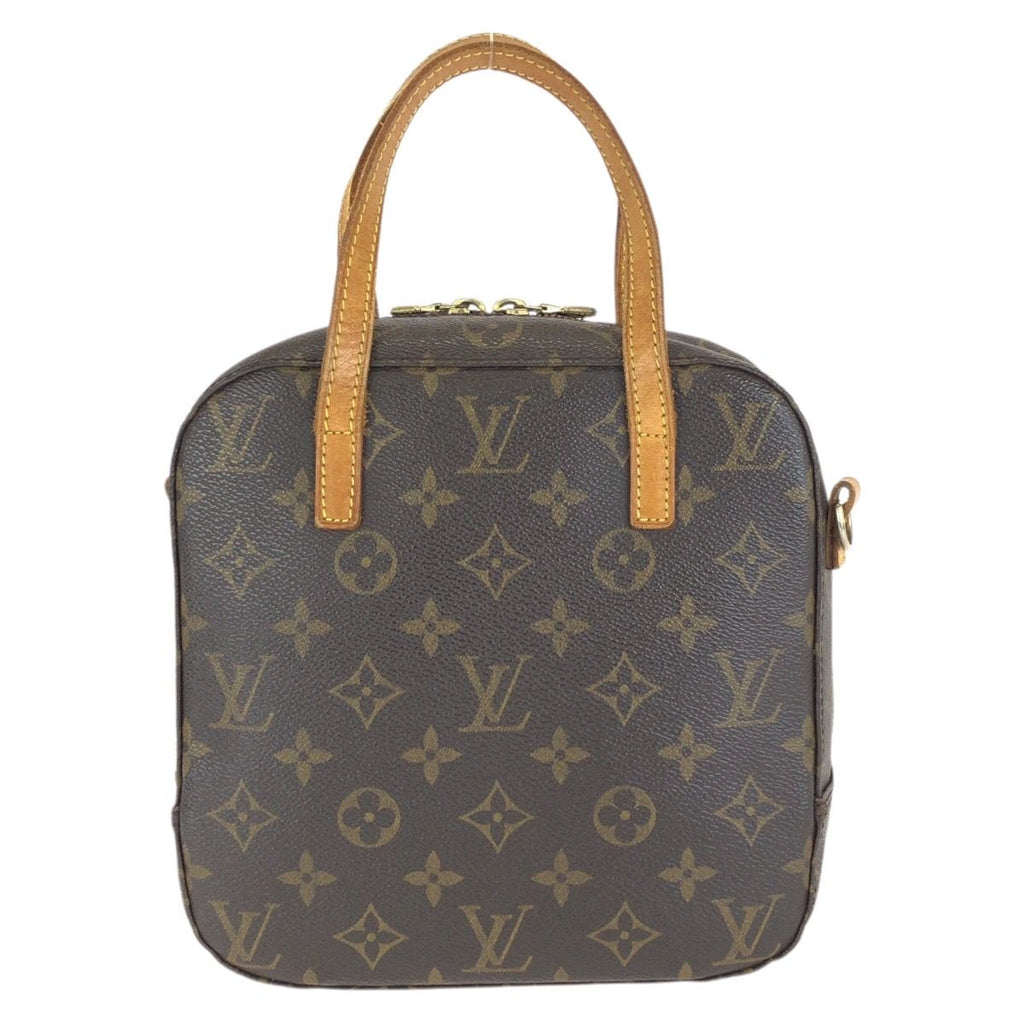 Louis Vuitton Monogram Spontini Shoulder Bag 2-Way Brown Gold Leather — view 2
