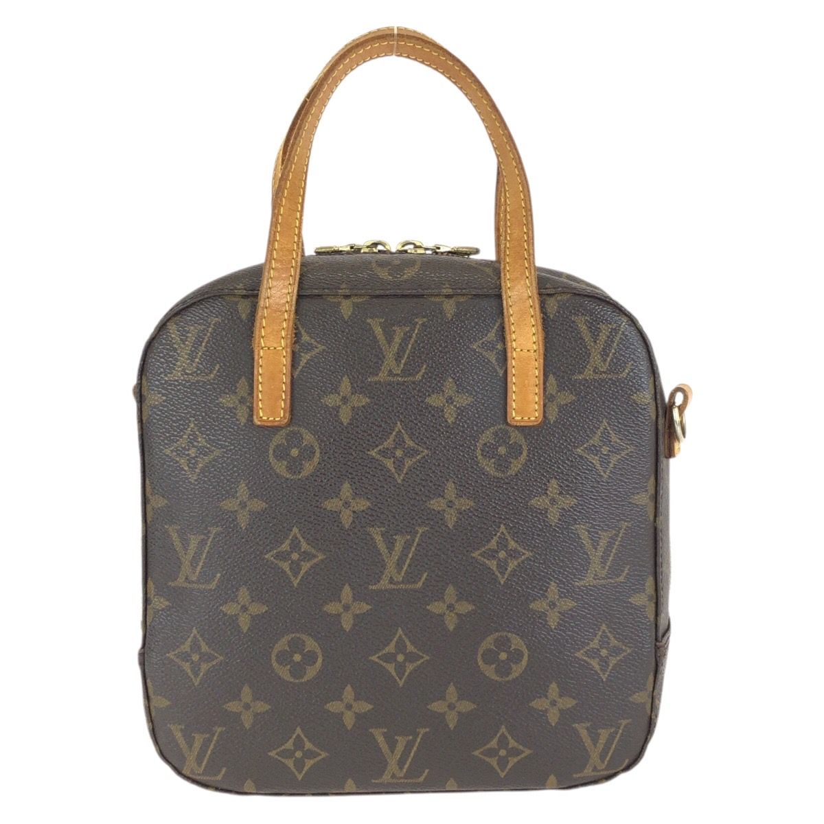 Louis Vuitton Monogram Spontini Shoulder Bag 2-Way Brown Gold Leather — view 2