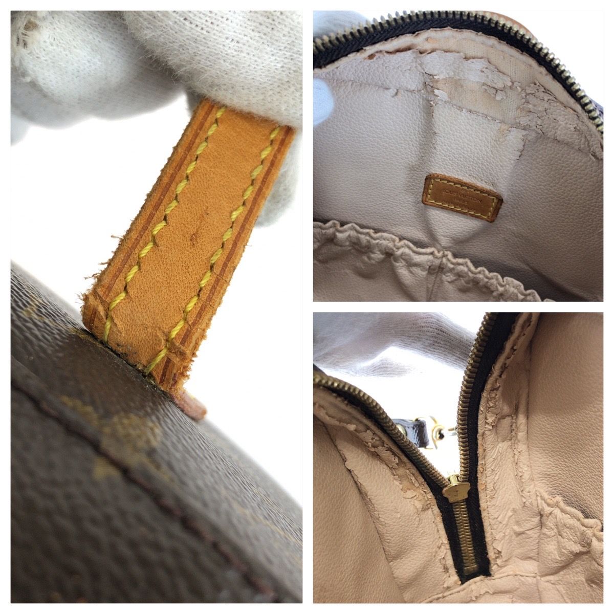 Louis Vuitton Monogram Spontini Shoulder Bag 2-Way Brown Gold Leather — view 6