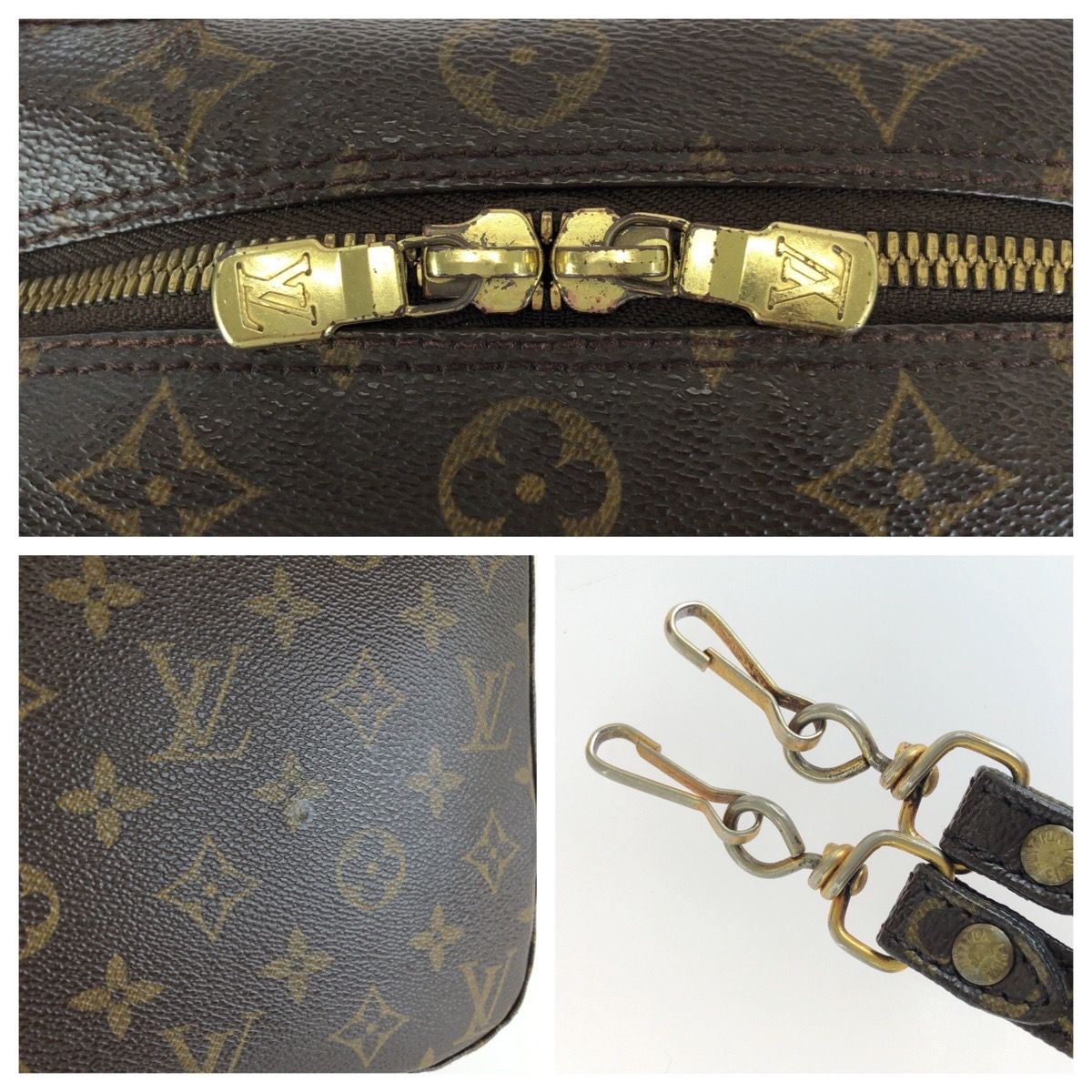 Louis Vuitton Monogram Spontini Shoulder Bag 2-Way Brown Gold Leather — view 5