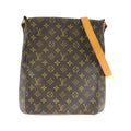 Louis Vuitton Monogram Musette Shoulder Bag Brown Gold Leather
