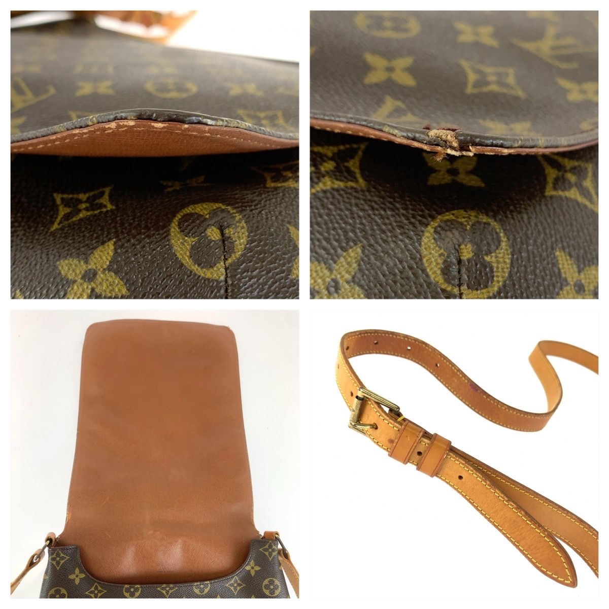 Louis Vuitton Monogram Musette Shoulder Bag Brown Gold Leather — view 6