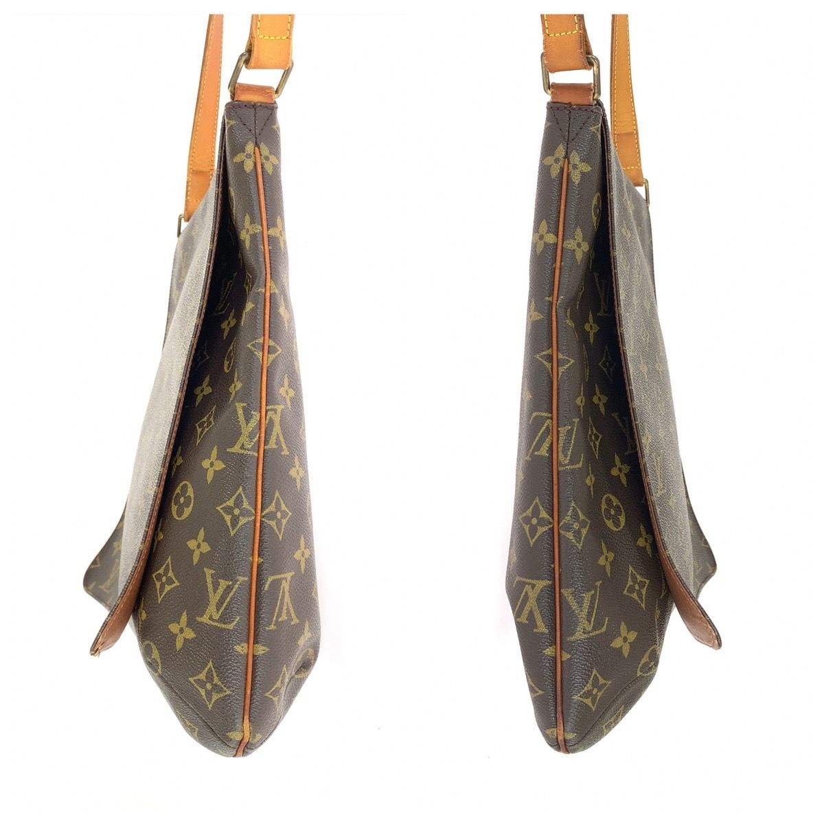 Louis Vuitton Monogram Musette Shoulder Bag Brown Gold Leather — view 7