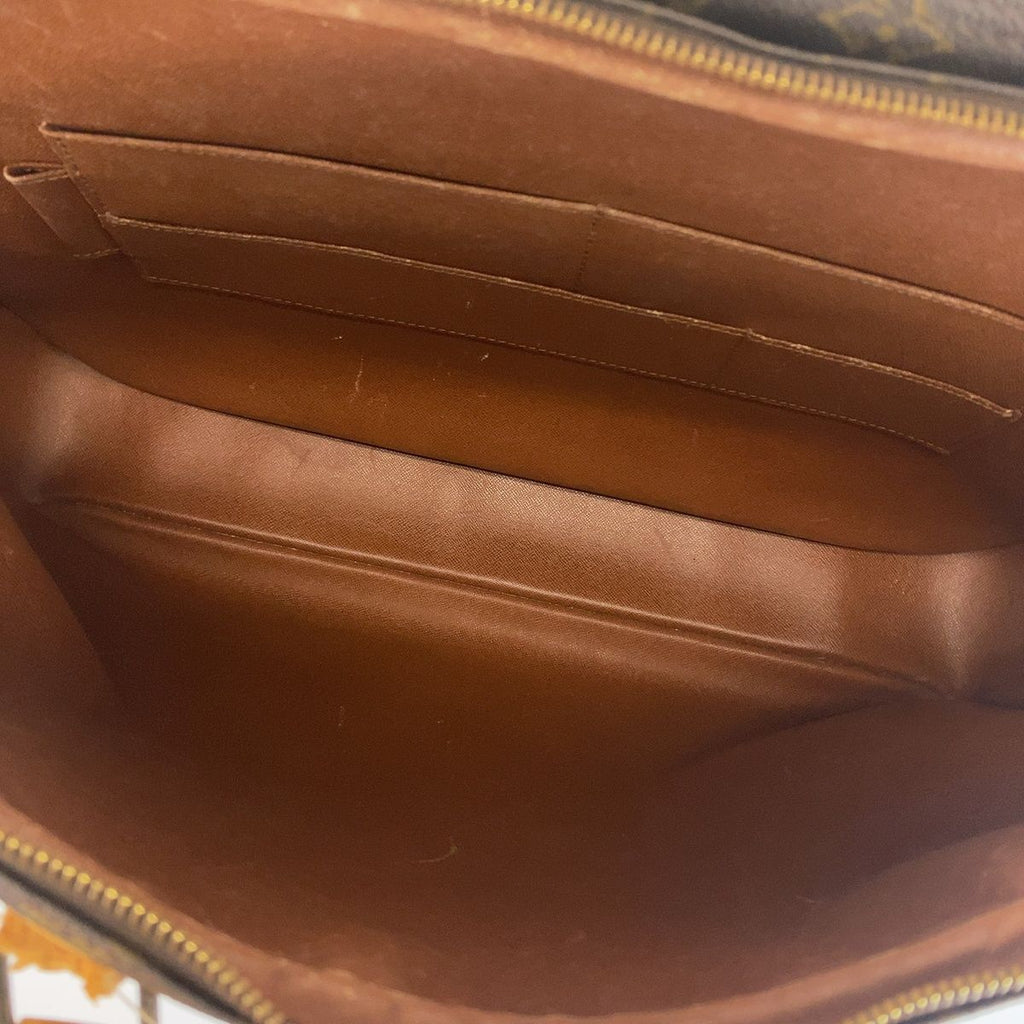 Louis Vuitton Monogram Alize de Poche Boston Bag Brown Leather — view 6