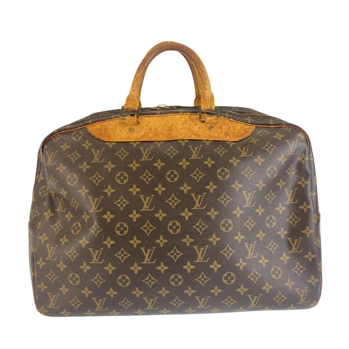 Louis Vuitton Monogram Alize de Poche Boston Bag Brown Leather