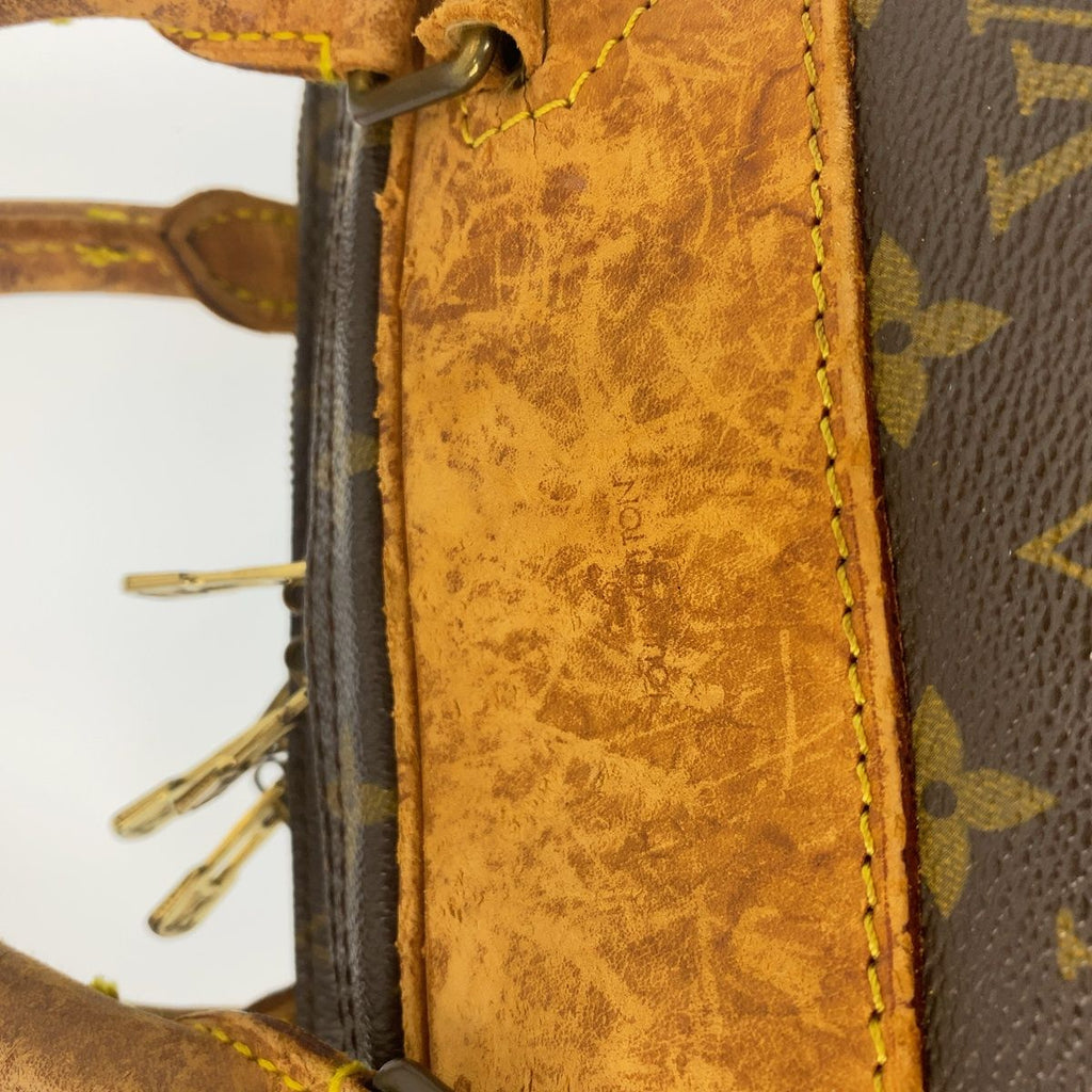 Louis Vuitton Monogram Alize de Poche Boston Bag Brown Leather — view 5