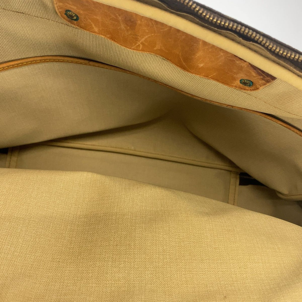 Louis Vuitton Monogram Alize de Poche Boston Bag Brown Leather — view 7