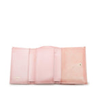 Chanel Quilted CC Logo Trifold Wallet Compact Pink Caviar Leather — view 5