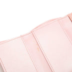 Chanel Quilted CC Logo Trifold Wallet Compact Pink Caviar Leather — view 8