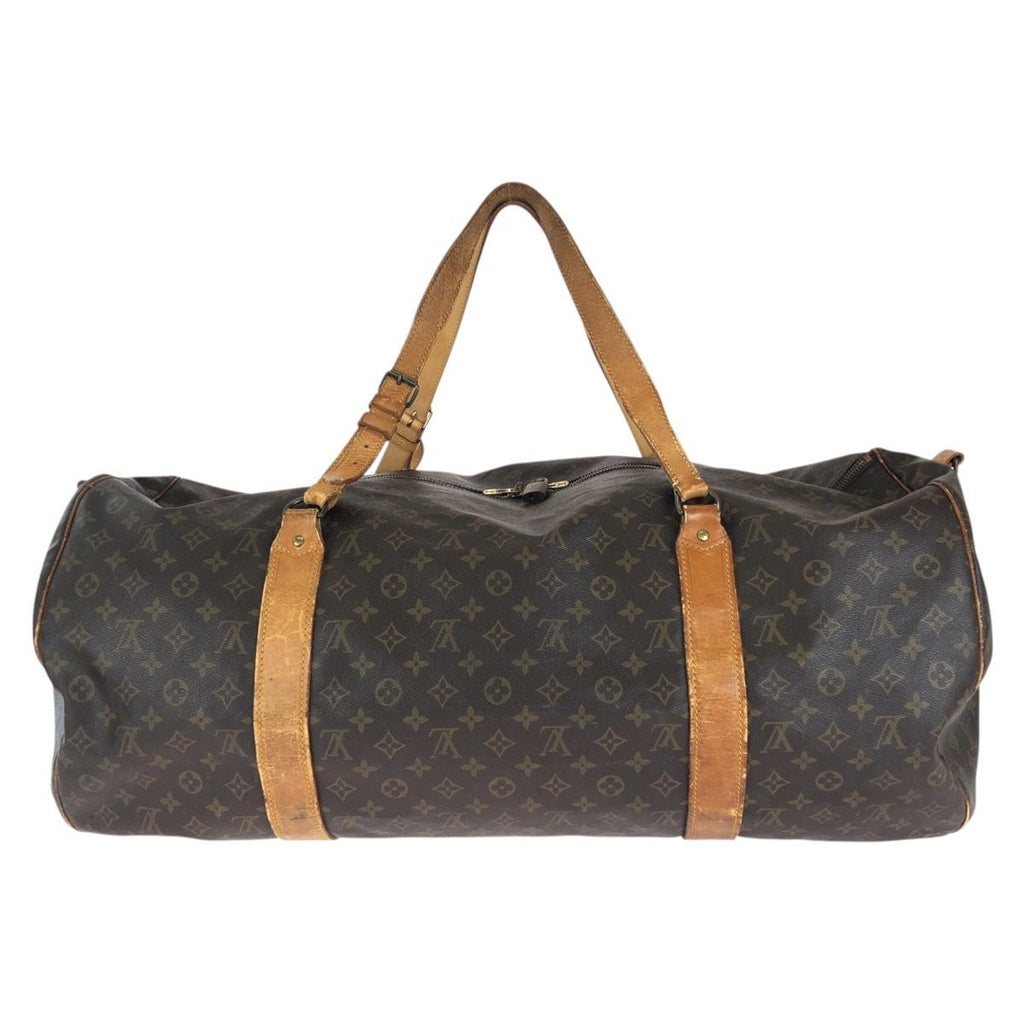 Louis Vuitton Monogram Sac Polochon Boston Bag Brown Gold Leather — view 2
