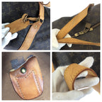 Louis Vuitton Monogram Sac Polochon Boston Bag Brown Gold Leather — view 6