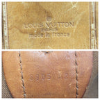 Louis Vuitton Monogram Sac Polochon Boston Bag Brown Gold Leather — view 4