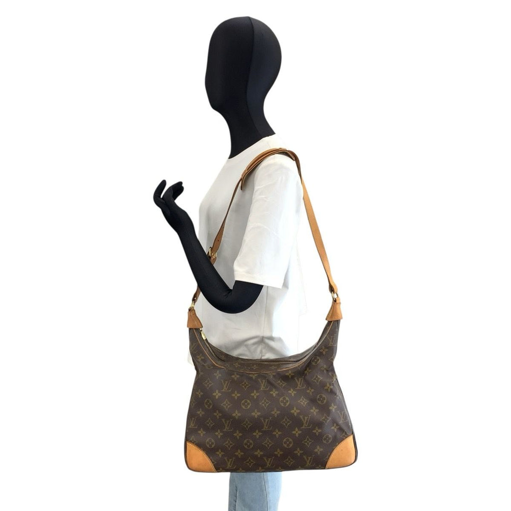 Louis Vuitton Monogram Boulogne Shoulder Bag Brown Gold Leather — view 8