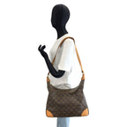 Louis Vuitton Monogram Boulogne Shoulder Bag Brown Gold Leather — view 8