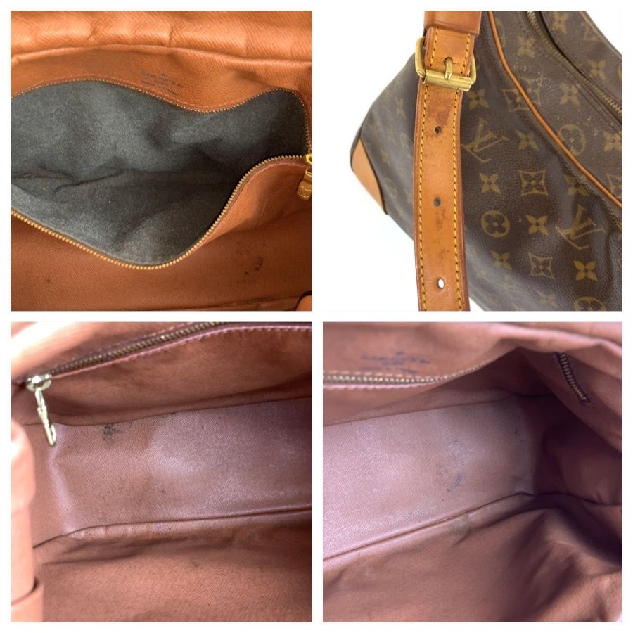 Louis Vuitton Monogram Boulogne Shoulder Bag Brown Gold Leather — view 6