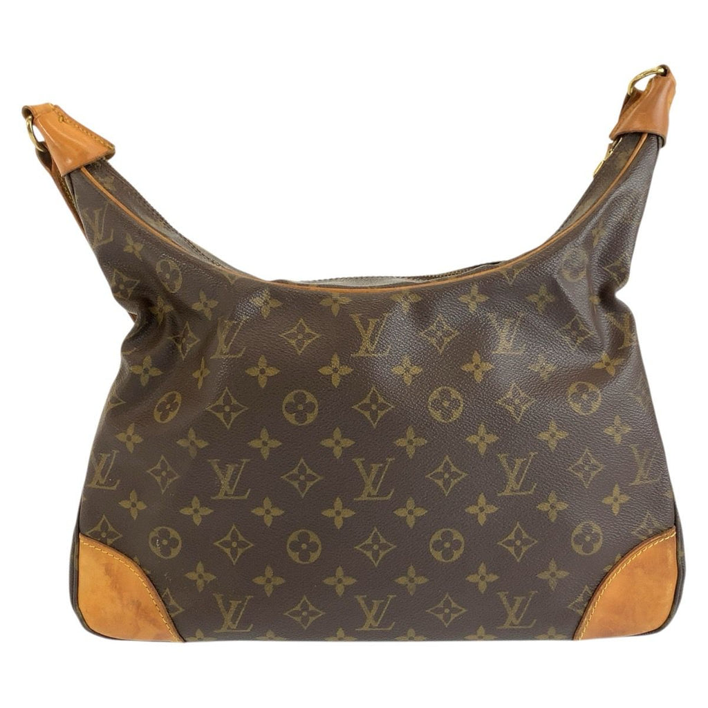 Louis Vuitton Monogram Boulogne Shoulder Bag Brown Gold Leather — view 2